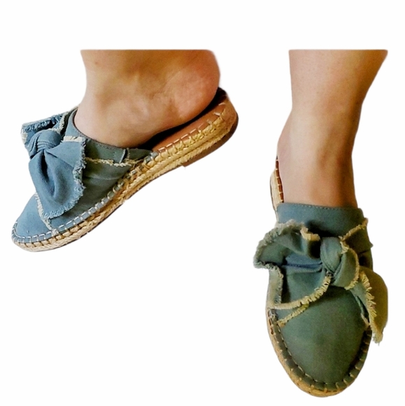 DV by Dolce Vita Espadrilles Sandals Blue Denim SHOES Women's Size 6 WOMAN'S - Picture 1 of 12